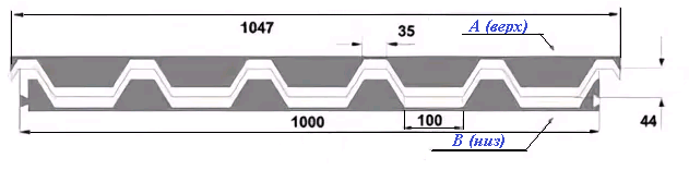 Чертеж Уплотнитель С-44-1000-А (B)